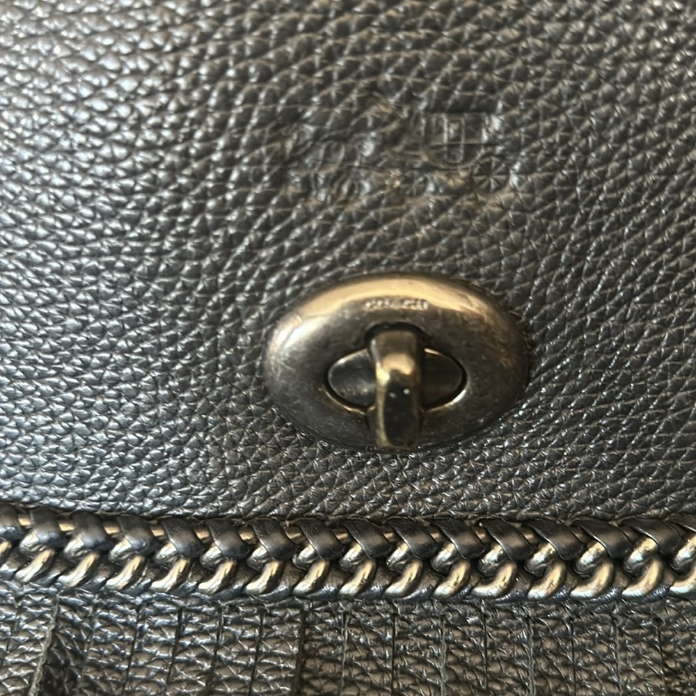 COACH Dakota Fringe Pebble Leather Bag - Picture 2 of 7